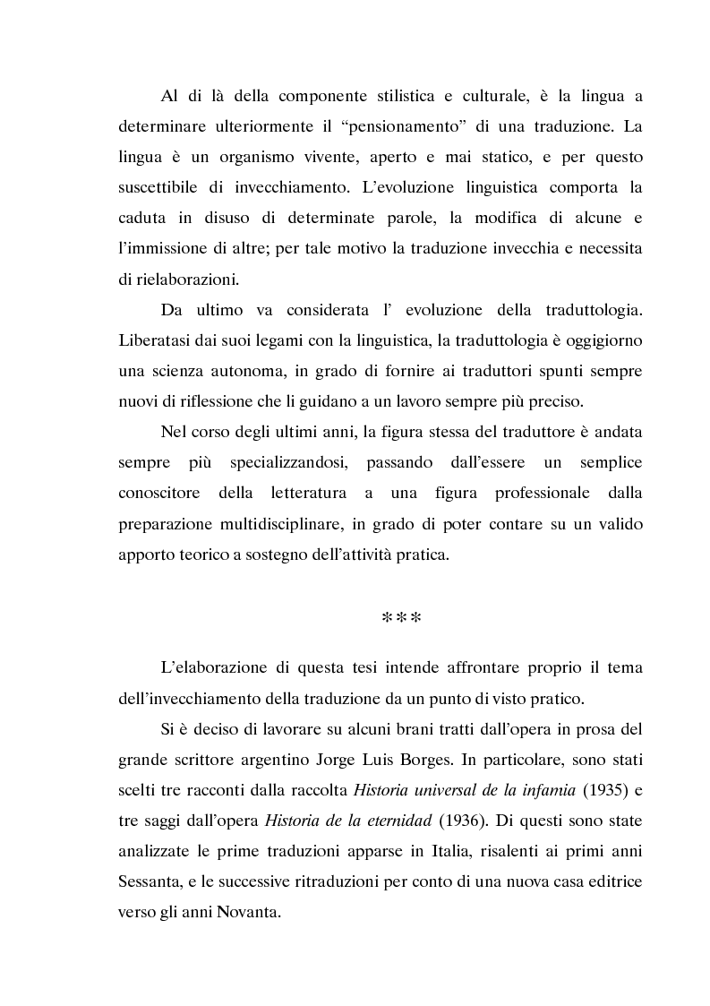 Anteprima della tesi: L'invecchiamento delle traduzioni. L'opera in prosa di Jorge Luis Borges, Pagina 7