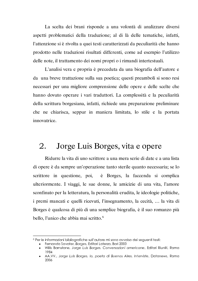 Anteprima della tesi: L'invecchiamento delle traduzioni. L'opera in prosa di Jorge Luis Borges, Pagina 8