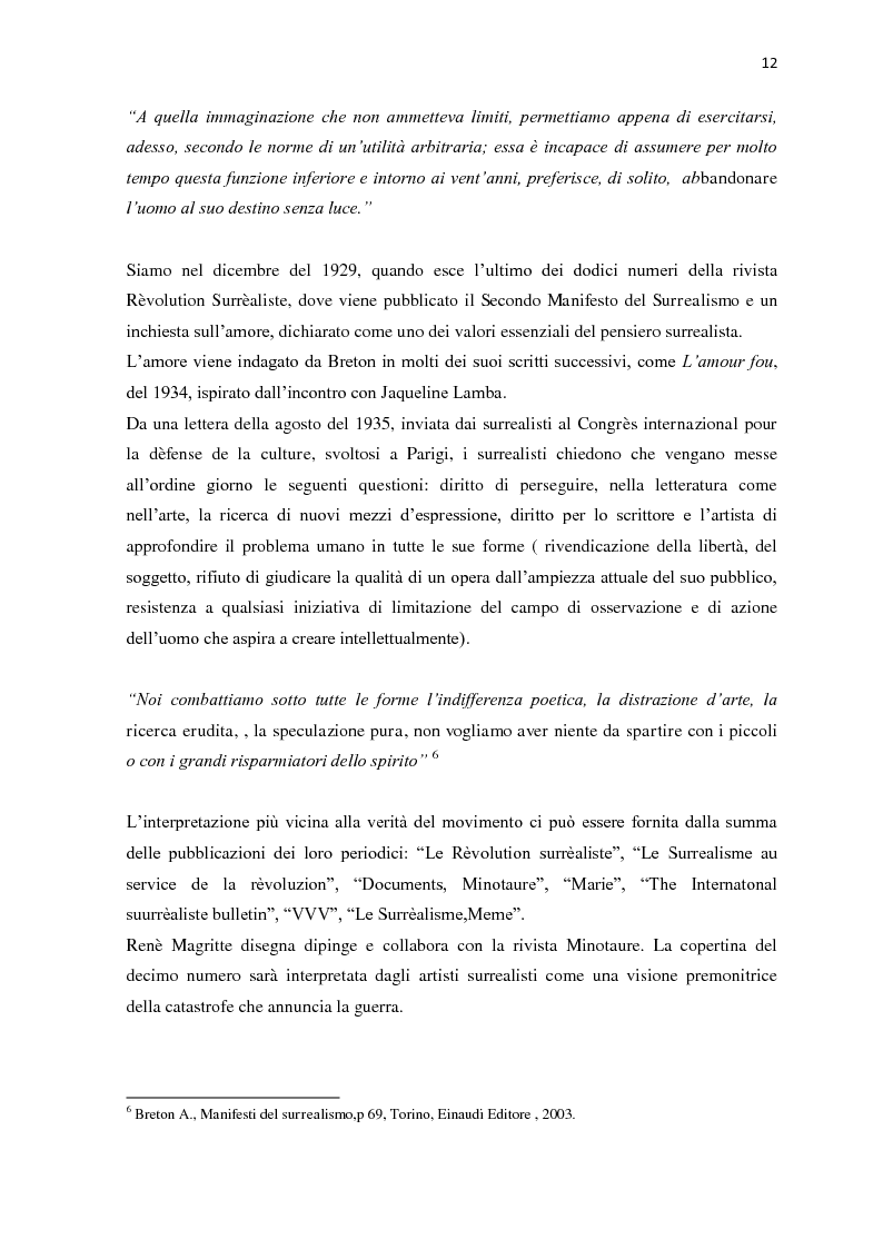 Anteprima della tesi: Il nudo nella produzione fotografica surrealista. Psicanalisi, influenze pittoriche e ricerche sulla sessualità, Pagina 10