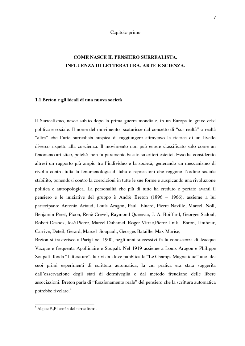 Anteprima della tesi: Il nudo nella produzione fotografica surrealista. Psicanalisi, influenze pittoriche e ricerche sulla sessualità, Pagina 5