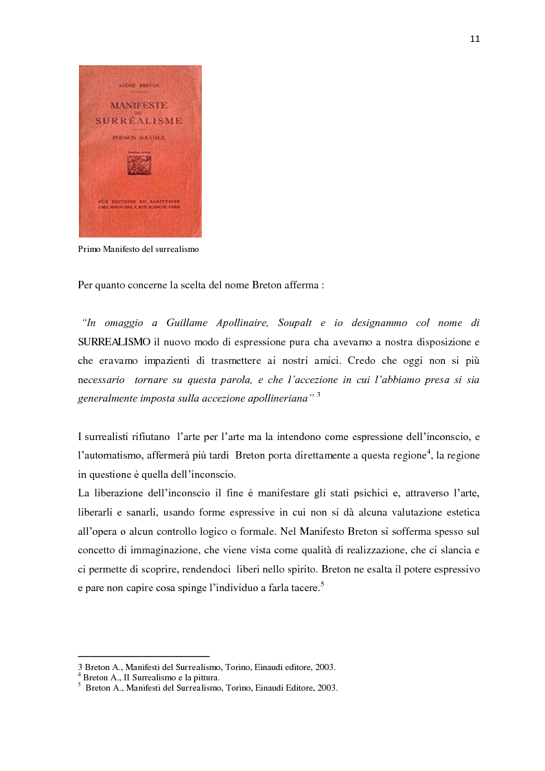Anteprima della tesi: Il nudo nella produzione fotografica surrealista. Psicanalisi, influenze pittoriche e ricerche sulla sessualità, Pagina 9