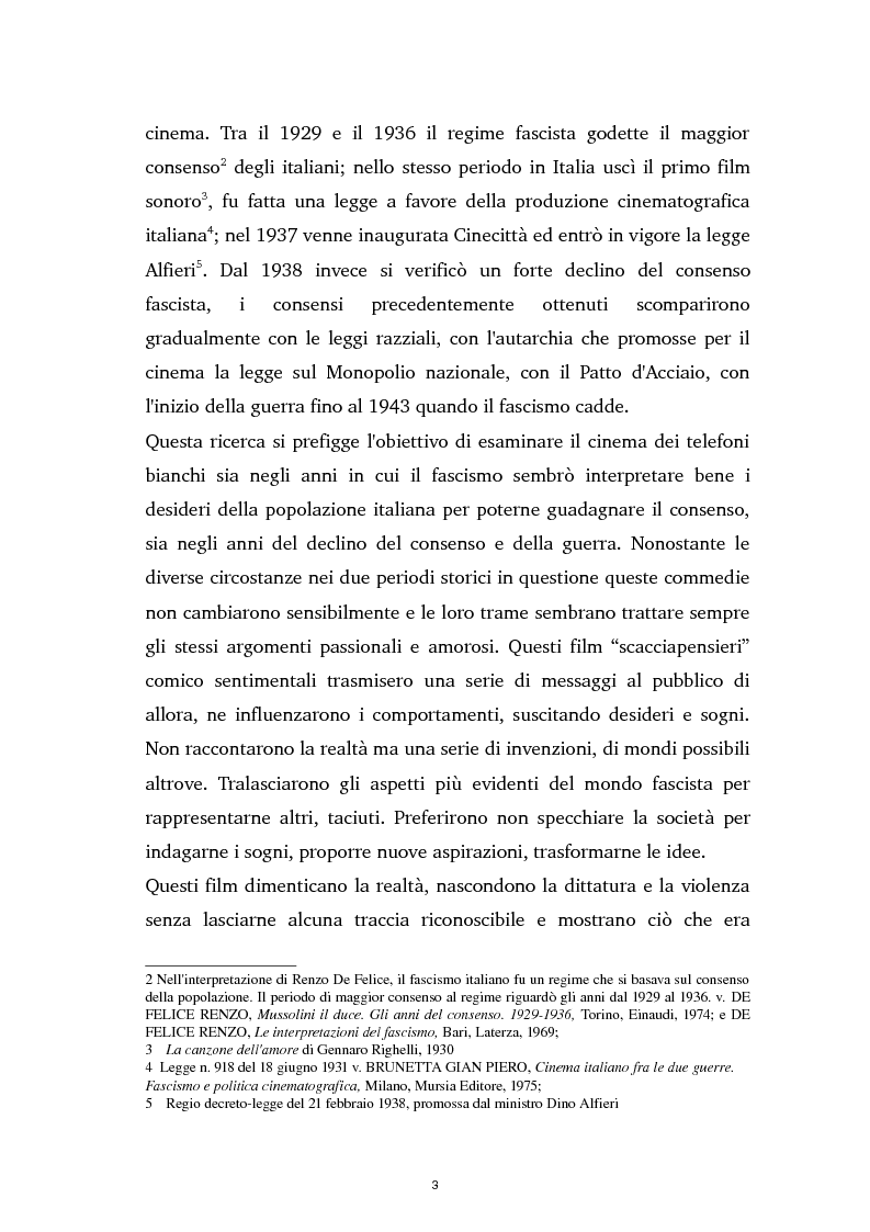Anteprima della tesi: Tra ideologia e consumo - il fascismo e il cinema dei telefoni bianchi, Pagina 3