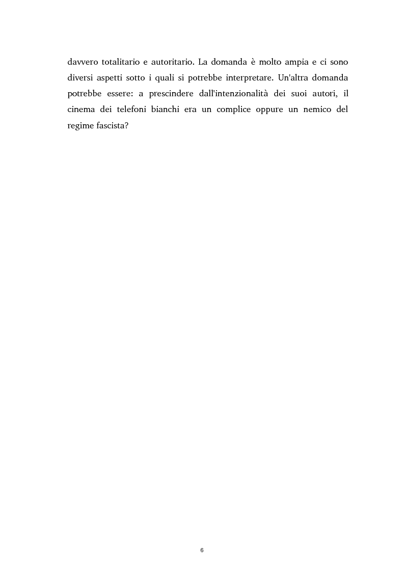 Anteprima della tesi: Tra ideologia e consumo - il fascismo e il cinema dei telefoni bianchi, Pagina 6