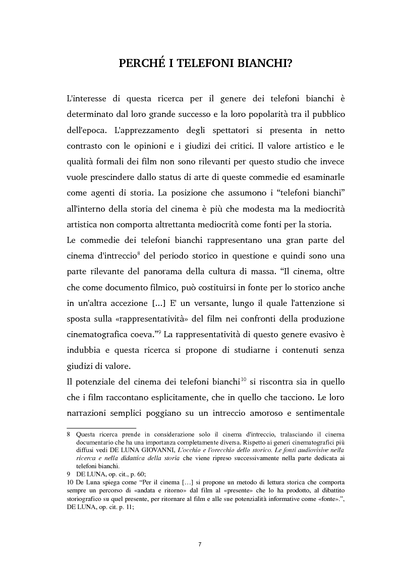 Anteprima della tesi: Tra ideologia e consumo - il fascismo e il cinema dei telefoni bianchi, Pagina 7