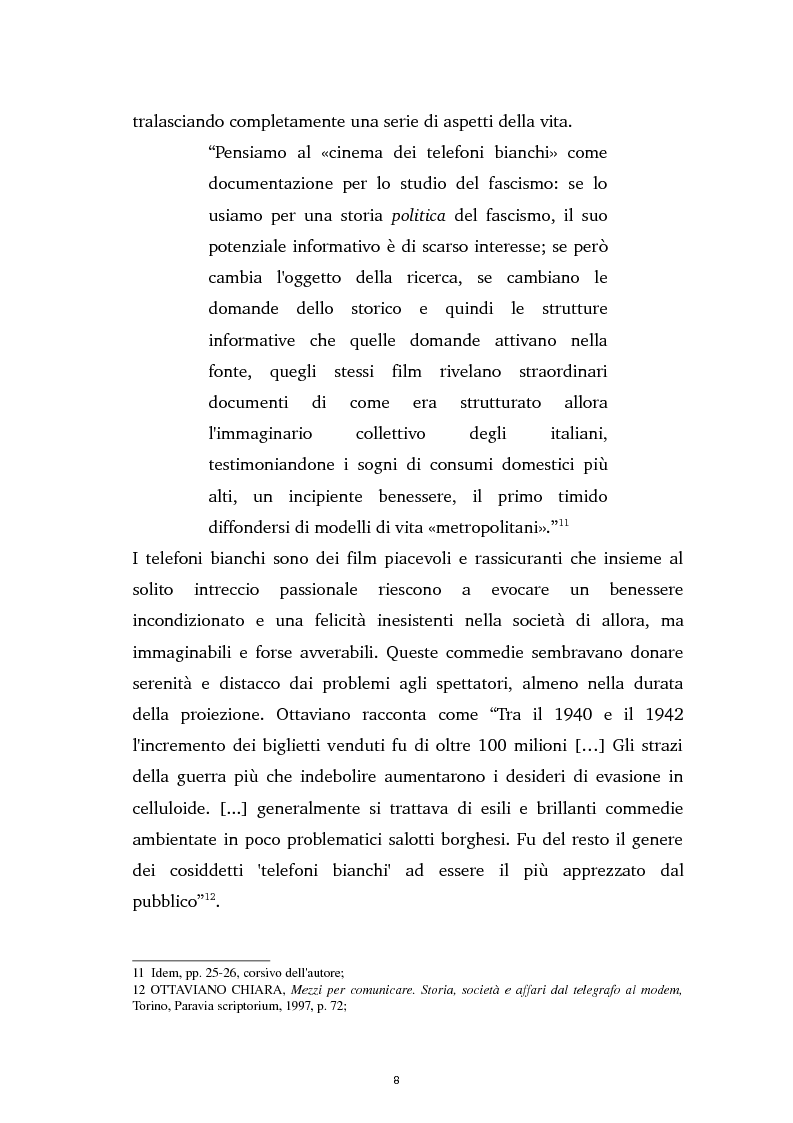 Anteprima della tesi: Tra ideologia e consumo - il fascismo e il cinema dei telefoni bianchi, Pagina 8