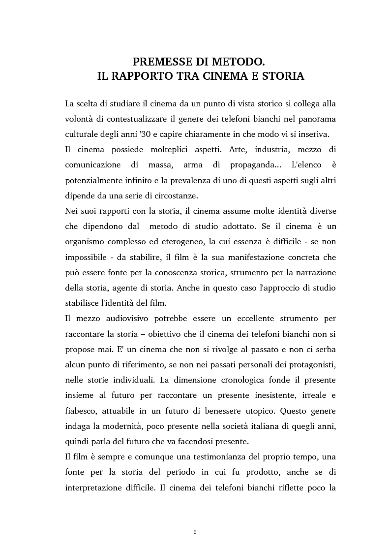 Anteprima della tesi: Tra ideologia e consumo - il fascismo e il cinema dei telefoni bianchi, Pagina 9