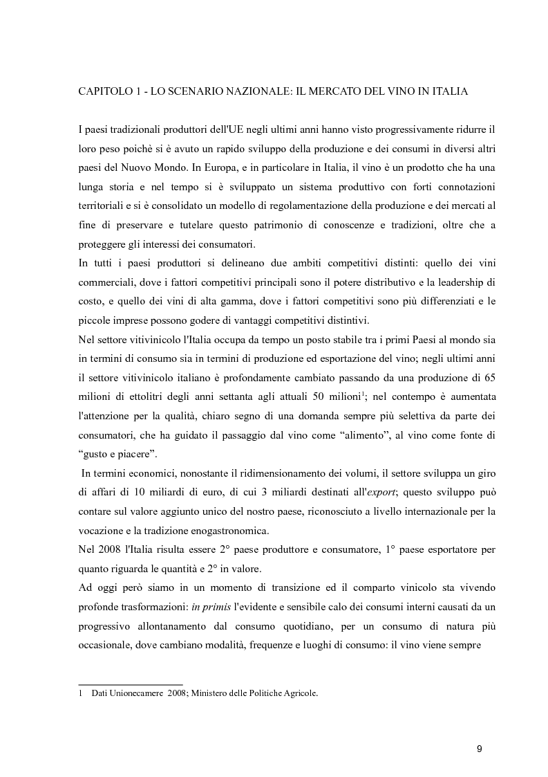 Anteprima della tesi: Strategie di espansione internazionale delle piccole imprese vitivinicole: l'Azienda Agricola Cerbaia, Pagina 5