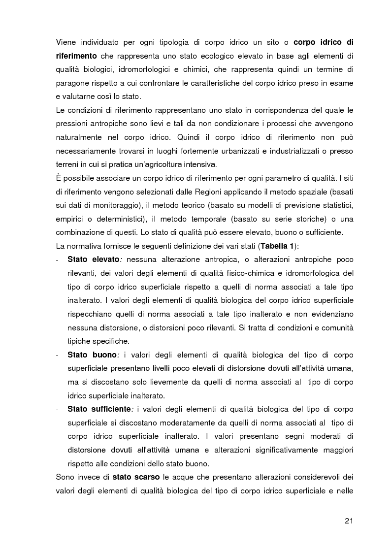 Estratto dalla tesi: Bacini di trattamento e aree umide artificiali per la realizzazione di eco-sistemi filtro