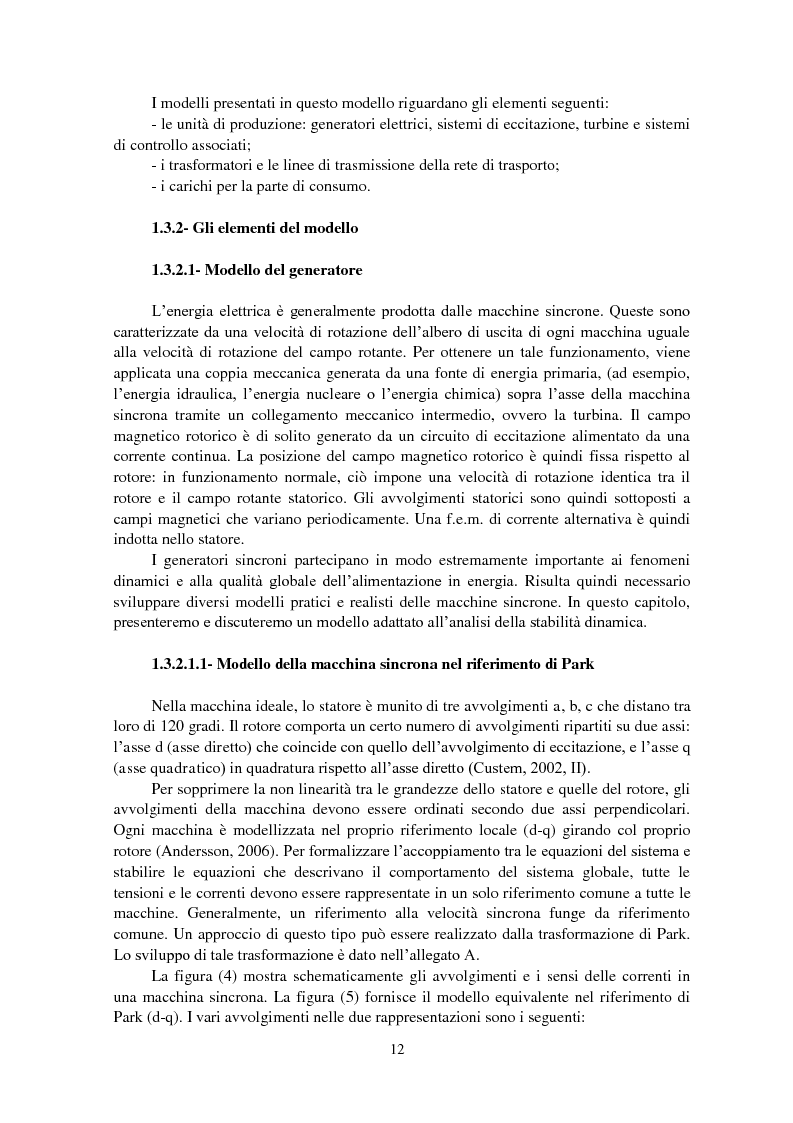 Anteprima della tesi: Studio della stabilità a piccole perturbazioni nelle grandi reti elettriche: ottimizzazione del regolamento con un metodo metaeuristico, Pagina 11