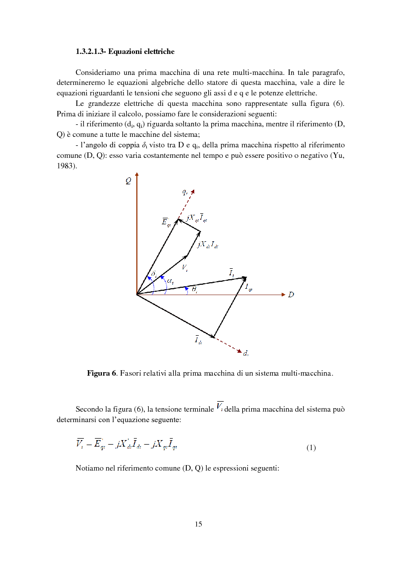 Anteprima della tesi: Studio della stabilità a piccole perturbazioni nelle grandi reti elettriche: ottimizzazione del regolamento con un metodo metaeuristico, Pagina 14
