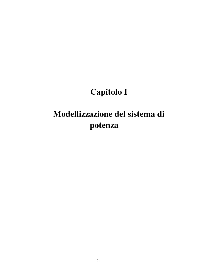 Anteprima della tesi: Studio della stabilità a piccole perturbazioni nelle grandi reti elettriche: ottimizzazione del regolamento con un metodo metaeuristico, Pagina 6