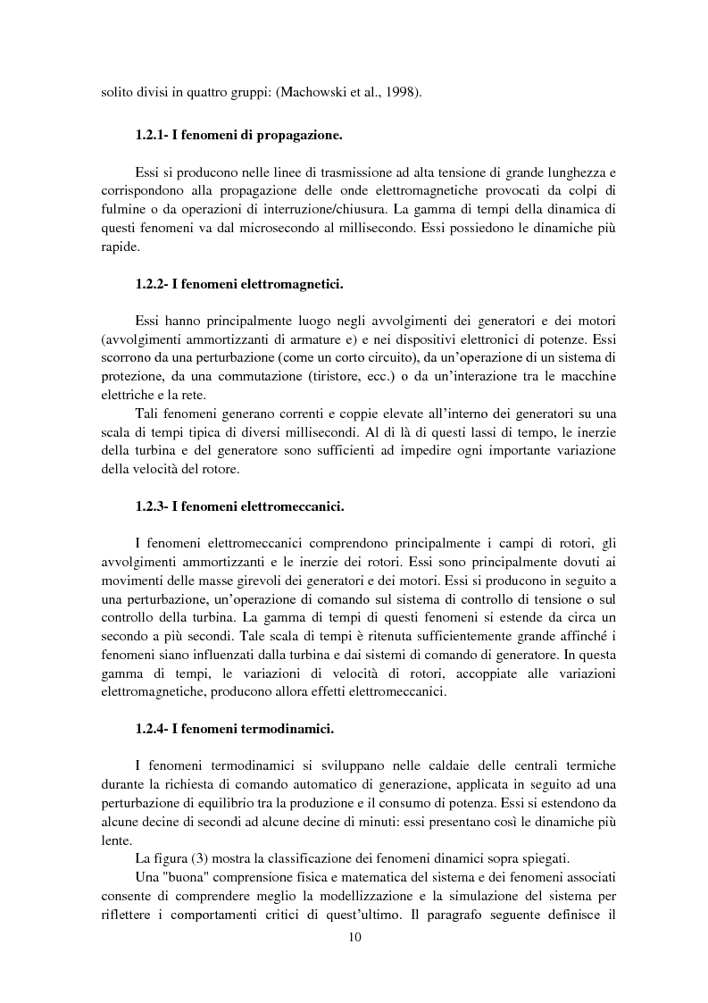 Anteprima della tesi: Studio della stabilità a piccole perturbazioni nelle grandi reti elettriche: ottimizzazione del regolamento con un metodo metaeuristico, Pagina 9