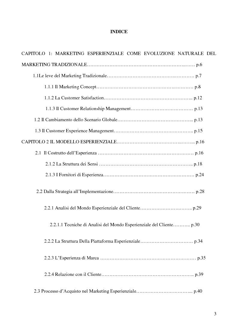 Indice della tesi: Marketing Esperinziale cross-country analisys. caso: L'Oréal in India, una cosmesi plasmata sulla diversità del mondo., Pagina 1