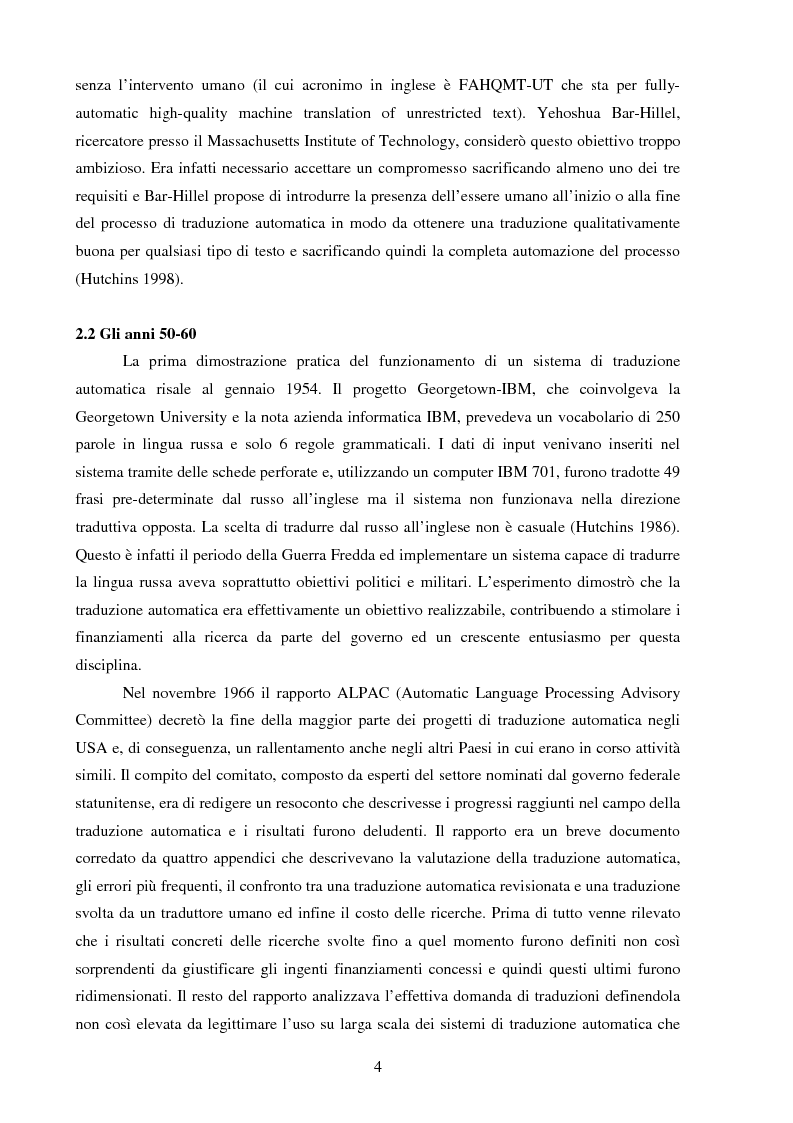 Anteprima della tesi: Valutazione della qualità della traduzione automatica dall'inglese all'italiano, Pagina 5