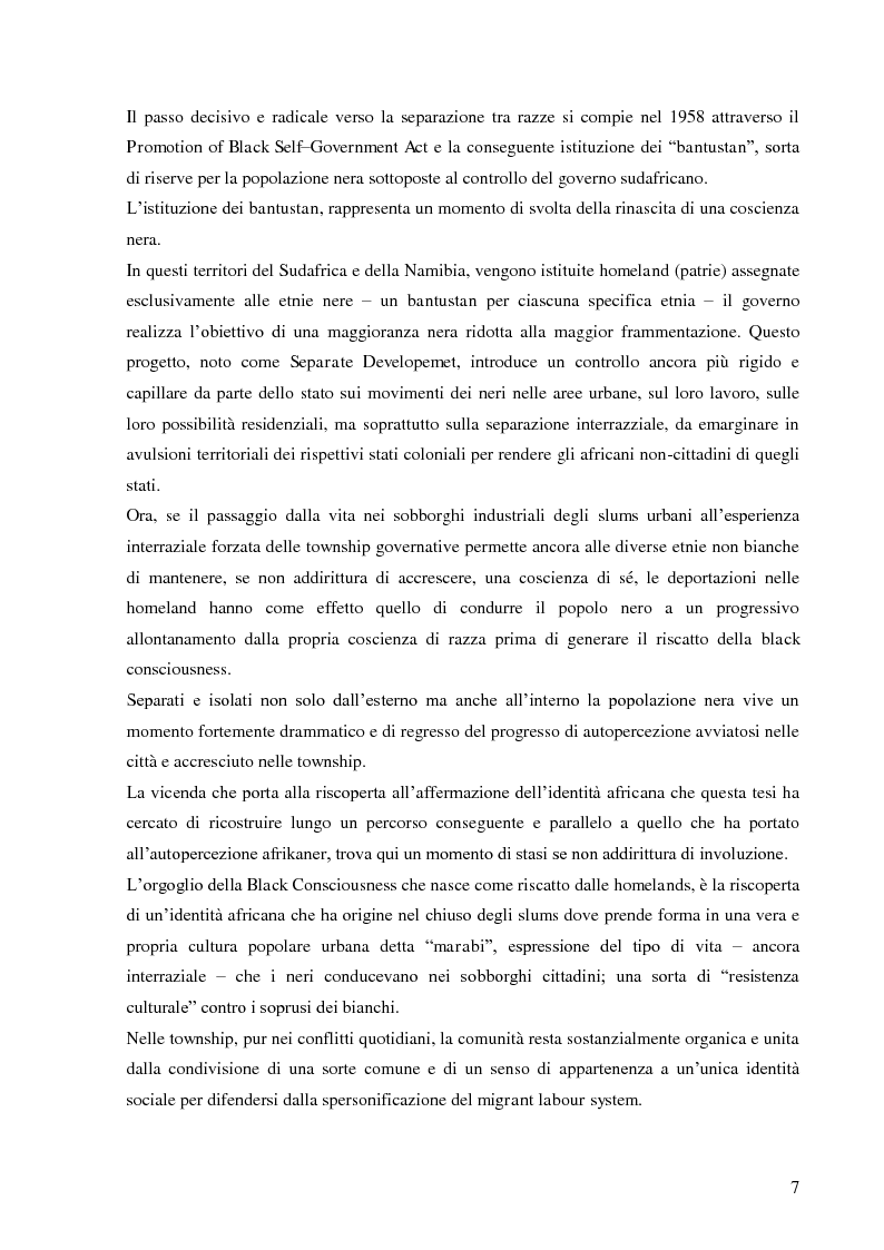 Anteprima della tesi: L'autopercezione delle comunità sudafricane nel periodo dell'apartheid, Pagina 6