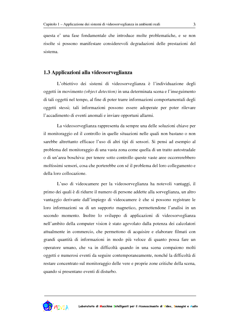 Anteprima della tesi: Caratterizzazione sperimentale di un sistema di videosorveglianza in ambienti reali, Pagina 3