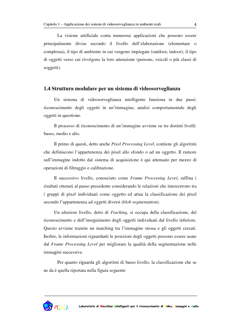 Anteprima della tesi: Caratterizzazione sperimentale di un sistema di videosorveglianza in ambienti reali, Pagina 4