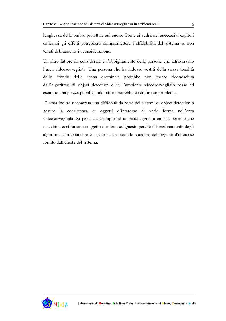 Anteprima della tesi: Caratterizzazione sperimentale di un sistema di videosorveglianza in ambienti reali, Pagina 6