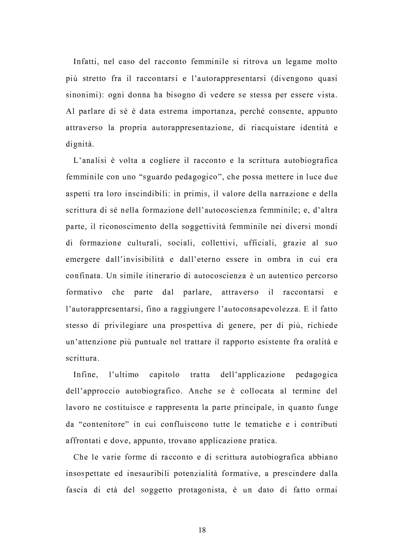 Anteprima della tesi: Condividere storie. Il racconto auto-bio-grafico in contesti educativi, Pagina 16