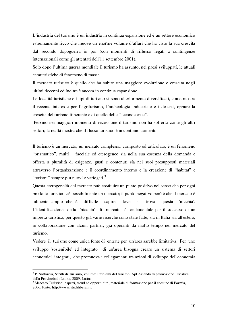 Anteprima della tesi: Criticità e potenzialità di sviluppo del settore turistico in provincia di Latina, Pagina 6