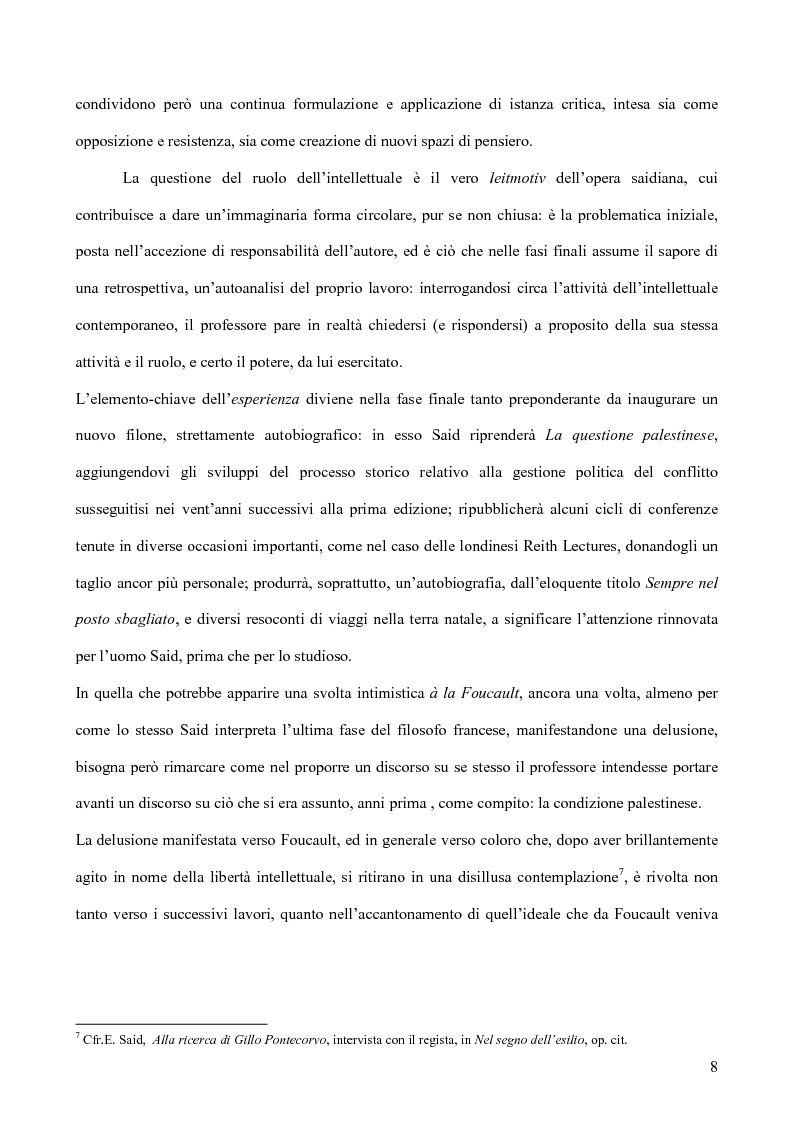 Anteprima della tesi: Il discorso dell'Altro. L'opera critica di Edward W. Said nel segno di Foucault, Pagina 9