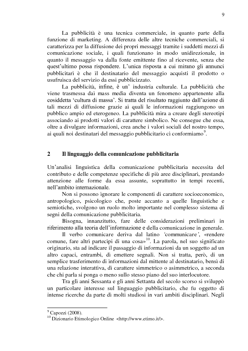 Anteprima della tesi: La comunicazione pubblicitaria online in tedesco e italiano: il caso BMW, Pagina 10