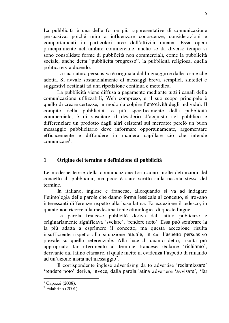 Anteprima della tesi: La comunicazione pubblicitaria online in tedesco e italiano: il caso BMW, Pagina 6