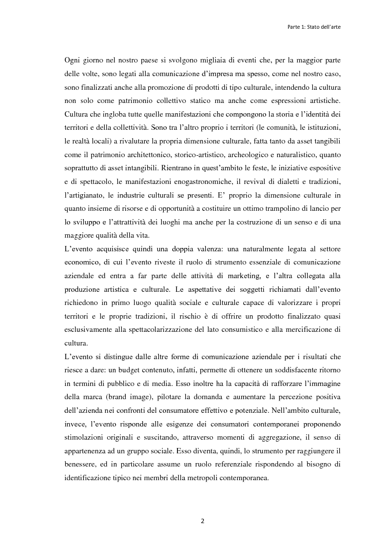 Anteprima della tesi: Le dinamiche organizzative e gestionali dell'evento "Bacco Artigiano" di Rufina, Pagina 3