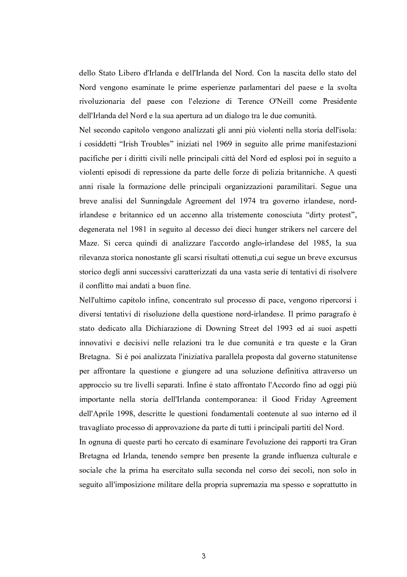 Anteprima della tesi: La questione nazionalista irlandese: analisi del conflitto anglo-irlandese dall'occupazione britannica al processo di pacificazione attuale., Pagina 4