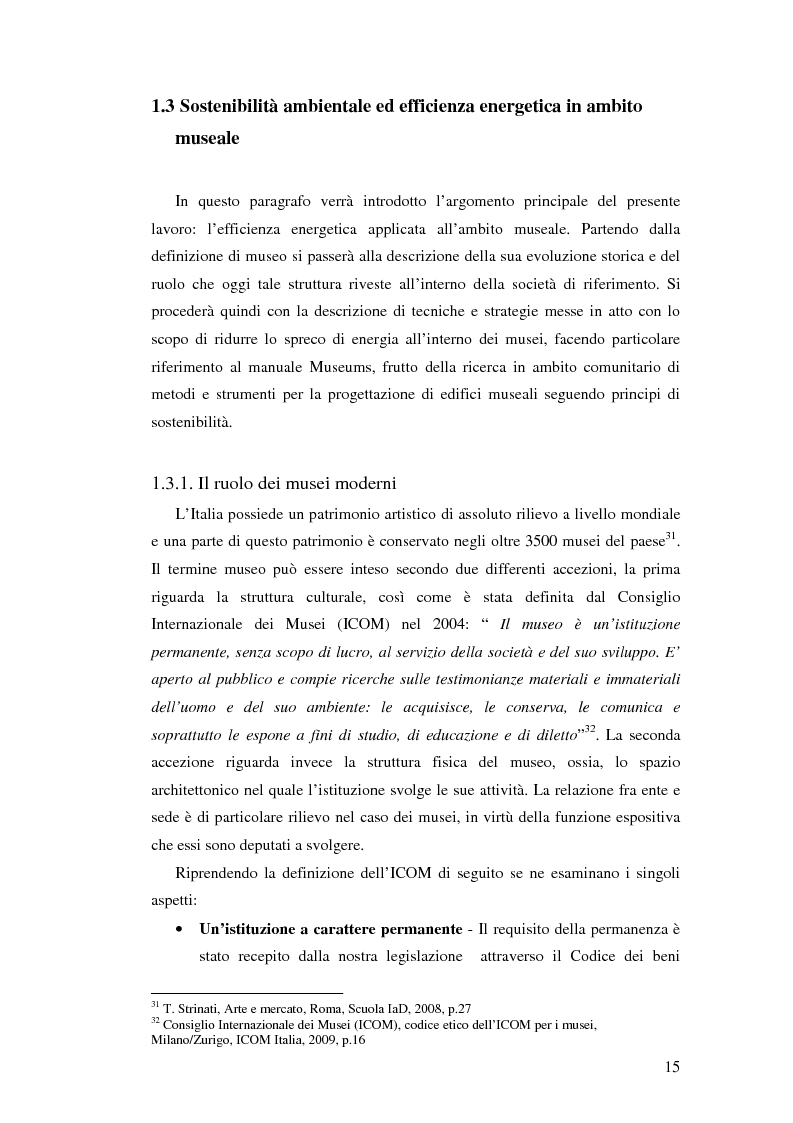 Anteprima della tesi: L'uso appropriato dell'energia nei musei, Pagina 13