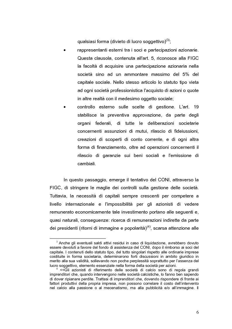 Anteprima della tesi: Il bilancio delle società di calcio: normativa nazionale e principi contabili internazionali. Analisi del caso A.S. ROMA., Pagina 11