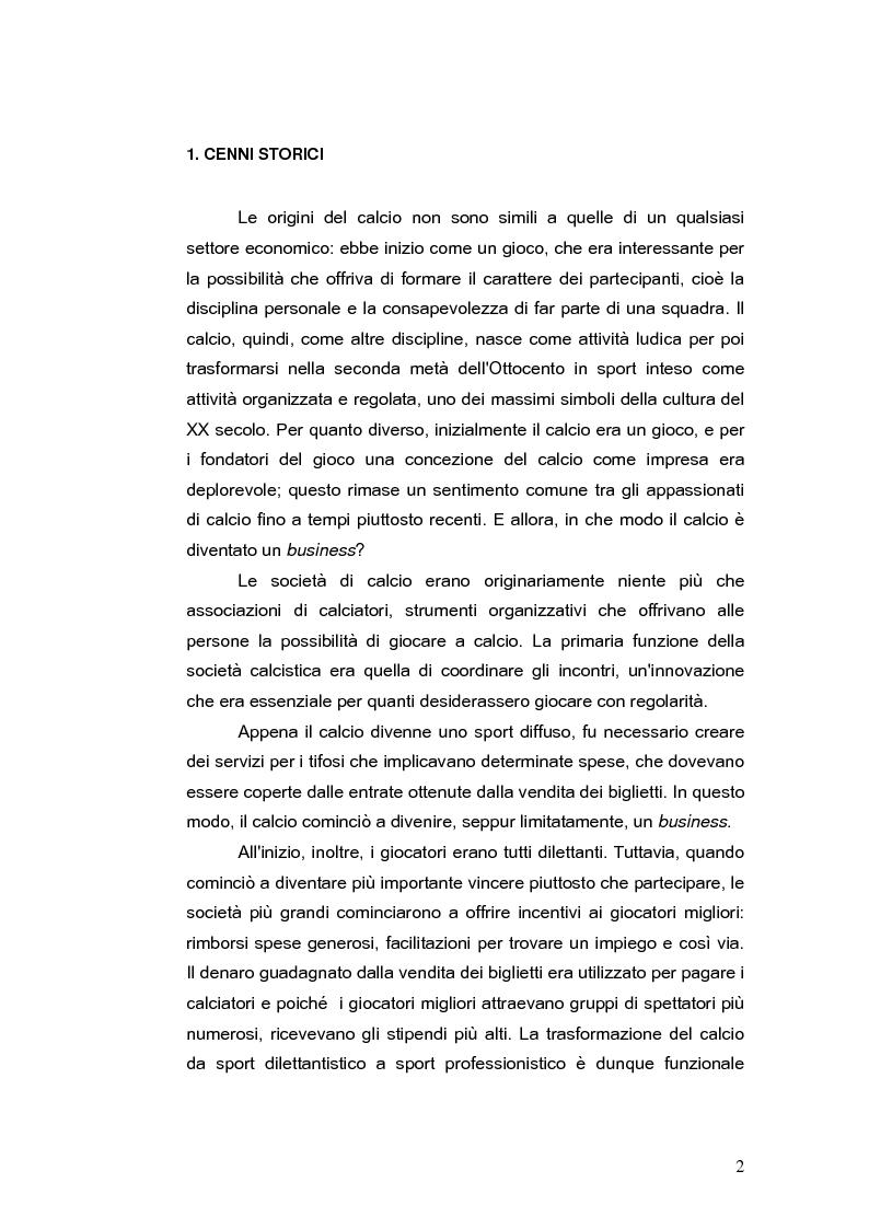 Anteprima della tesi: Il bilancio delle società di calcio: normativa nazionale e principi contabili internazionali. Analisi del caso A.S. ROMA., Pagina 7
