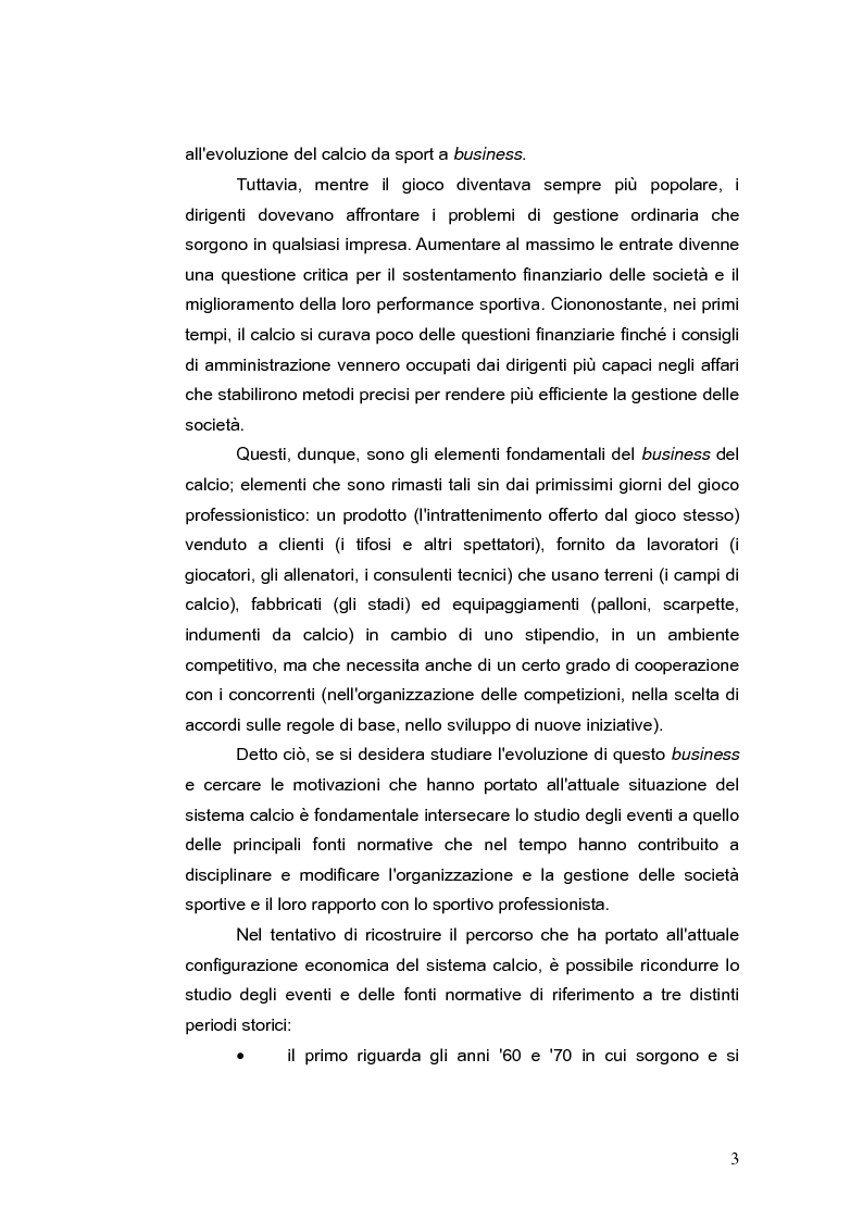 Anteprima della tesi: Il bilancio delle società di calcio: normativa nazionale e principi contabili internazionali. Analisi del caso A.S. ROMA., Pagina 8