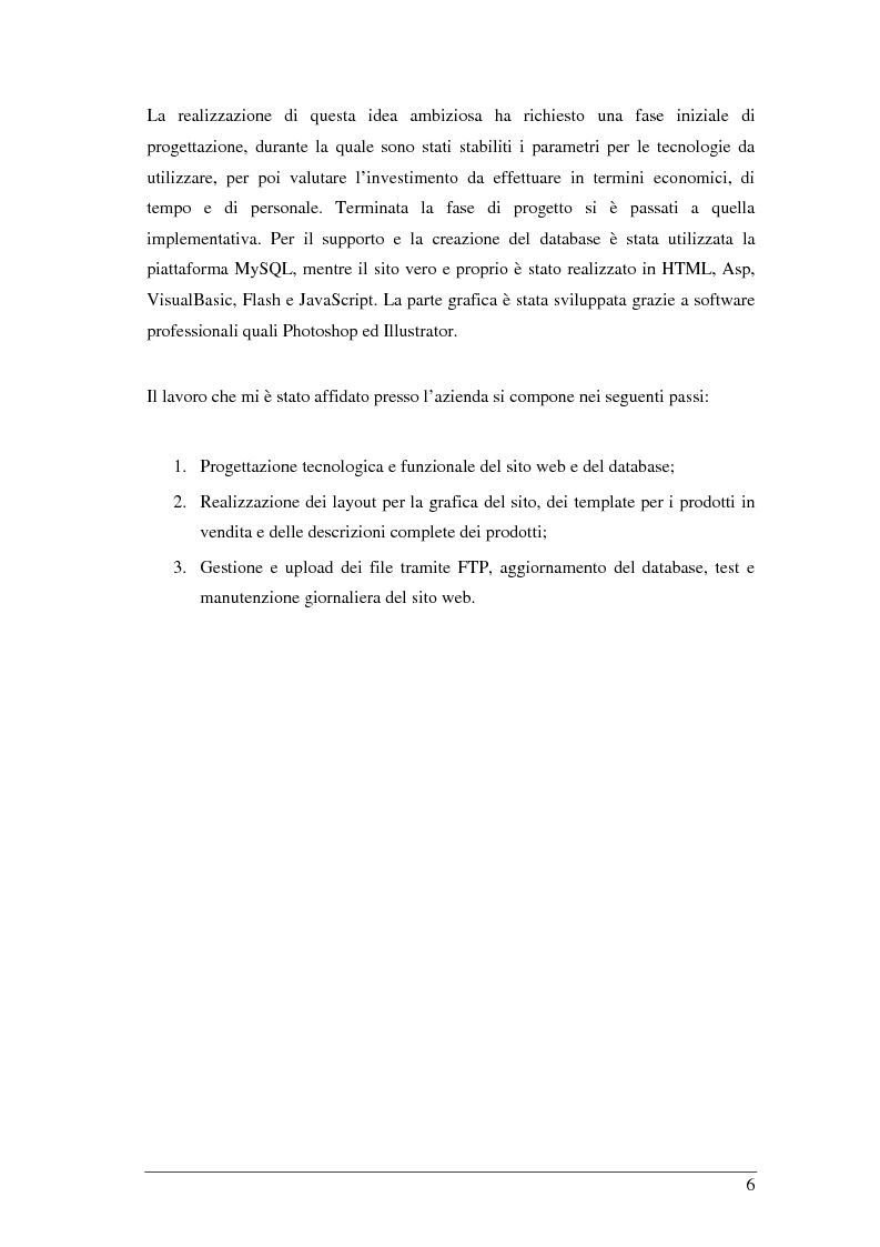 Anteprima della tesi: Studio, realizzazione e gestione di un sito di e-commerce innovativo. Diffusione attraverso i canali internet e new media, seo set-up e analisi, Pagina 3