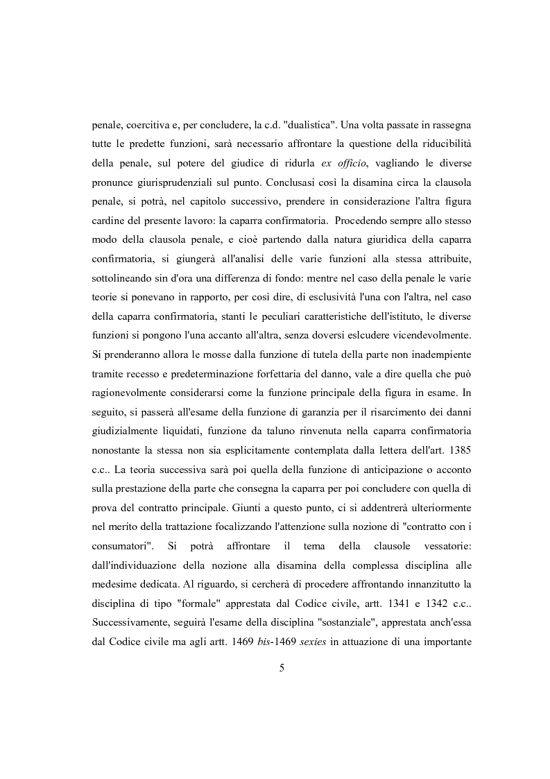 Anteprima della tesi: Clausola penale e caparra confirmatoria nei contratti con i consumatori, Pagina 3