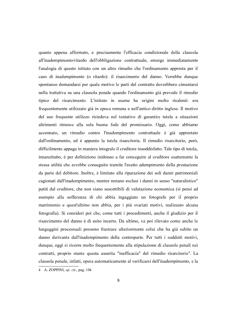 Anteprima della tesi: Clausola penale e caparra confirmatoria nei contratti con i consumatori, Pagina 6