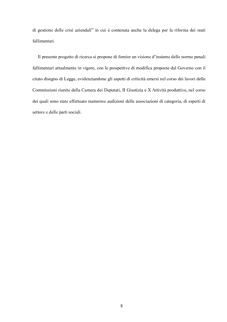 Anteprima della tesi: La riforma della disciplina penale fallimentare, Pagina 4