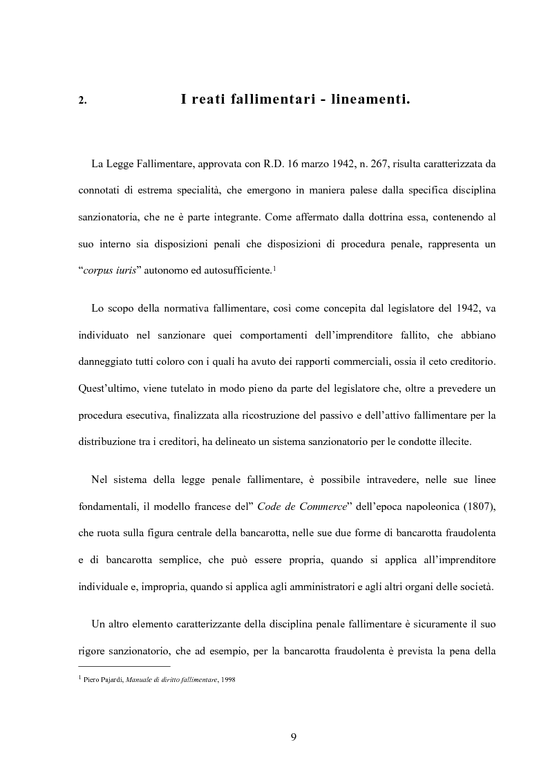 Anteprima della tesi: La riforma della disciplina penale fallimentare, Pagina 5