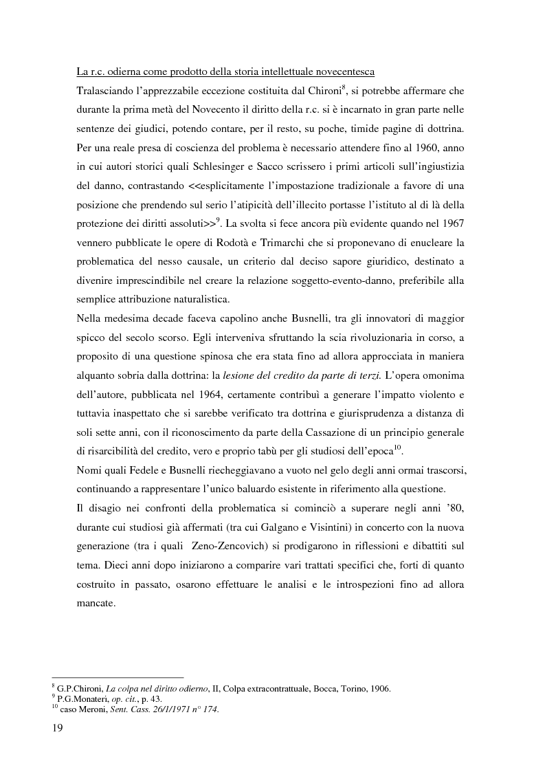 Anteprima della tesi: La risarcibilità del credito da morte del debitore nell'ordinamento italiano: un particolare sguardo alle vicende Superga e Meroni., Pagina 8
