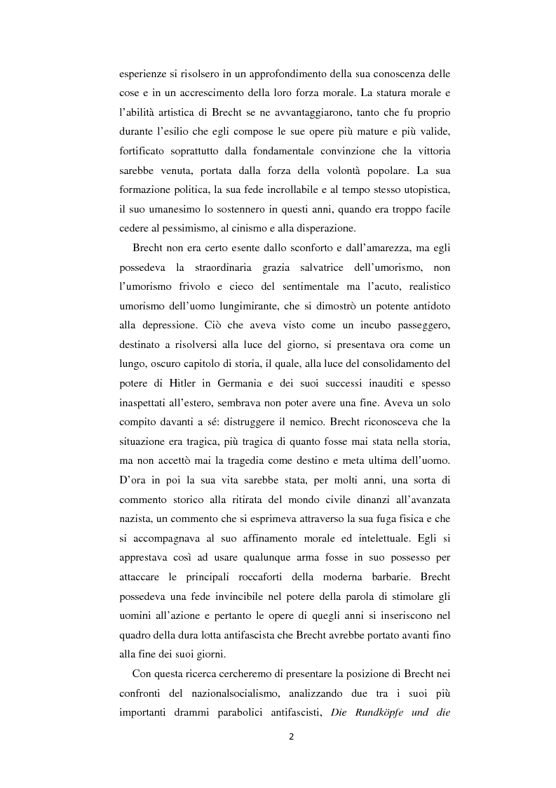 Anteprima della tesi: Il nazionalsocialismo nel teatro del tardo Brecht, Pagina 3