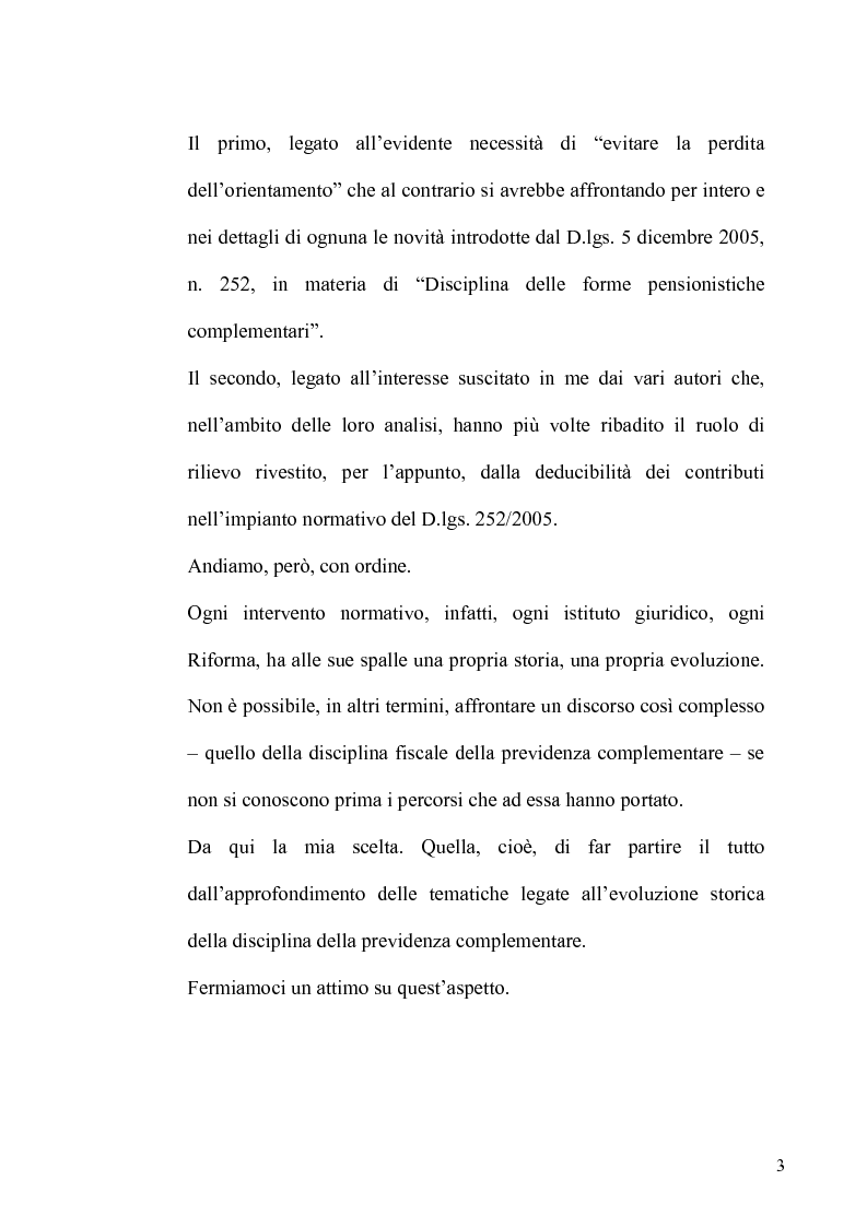 Anteprima della tesi: Regime fiscale della previdenza complementare, Pagina 4