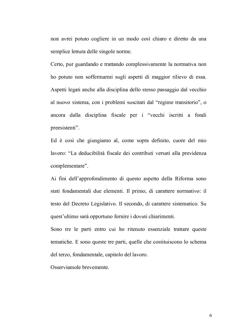Anteprima della tesi: Regime fiscale della previdenza complementare, Pagina 7