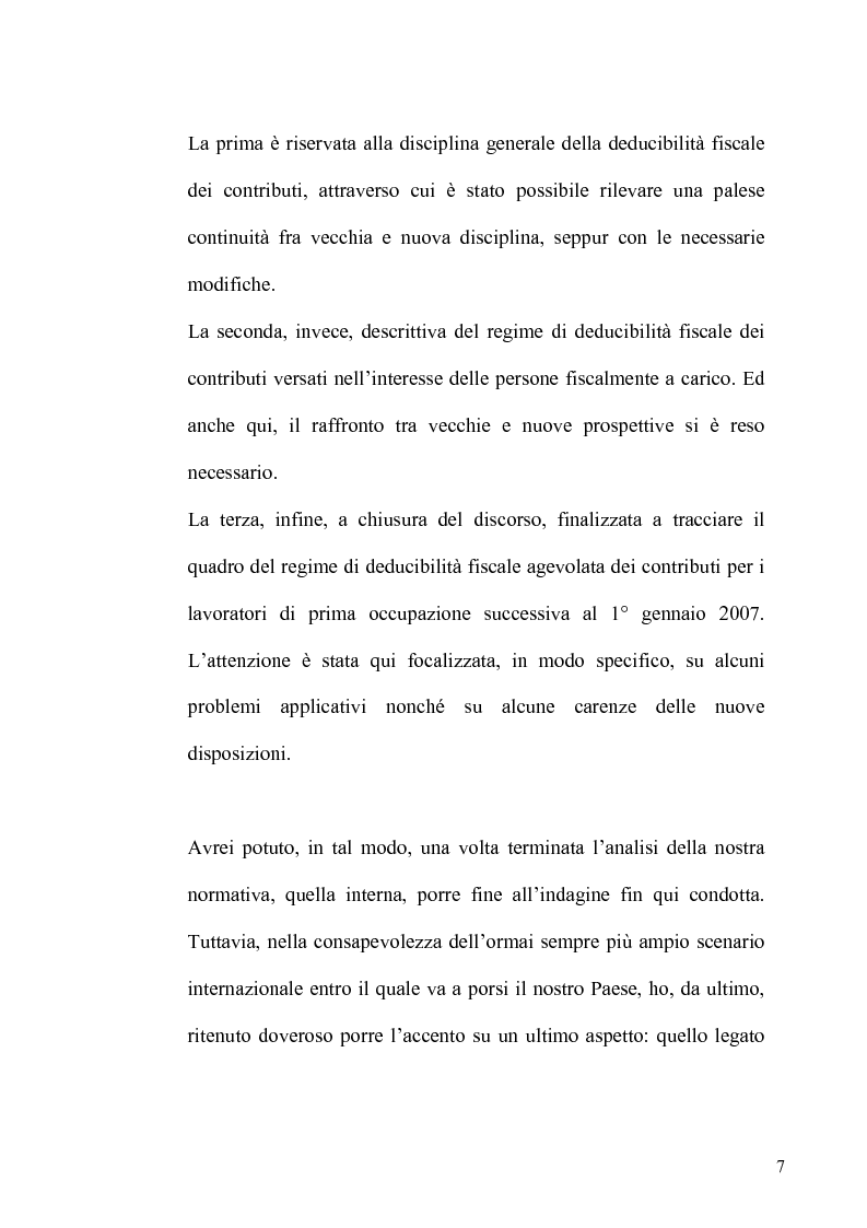 Anteprima della tesi: Regime fiscale della previdenza complementare, Pagina 8