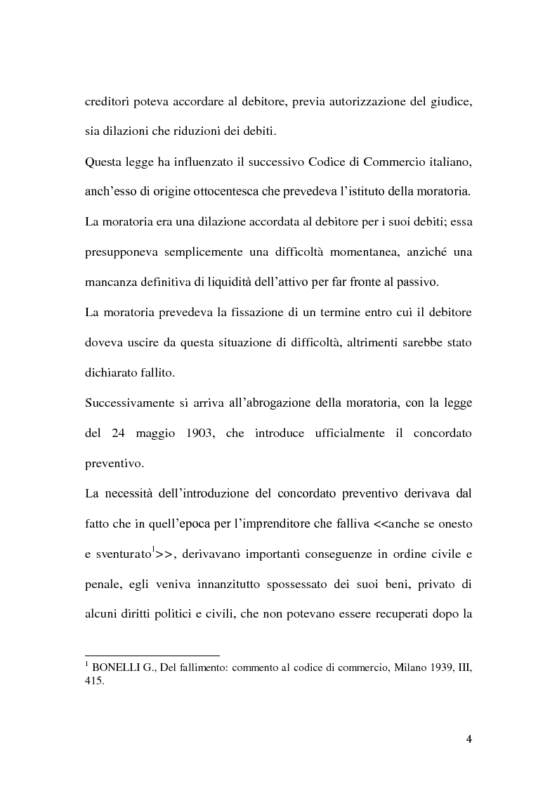 Anteprima della tesi: Le classi di creditori nel concordato preventivo, Pagina 3