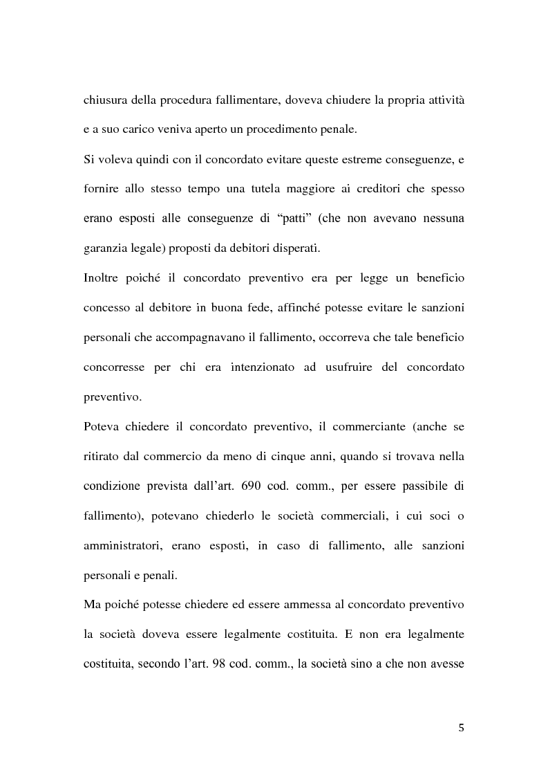 Anteprima della tesi: Le classi di creditori nel concordato preventivo, Pagina 4