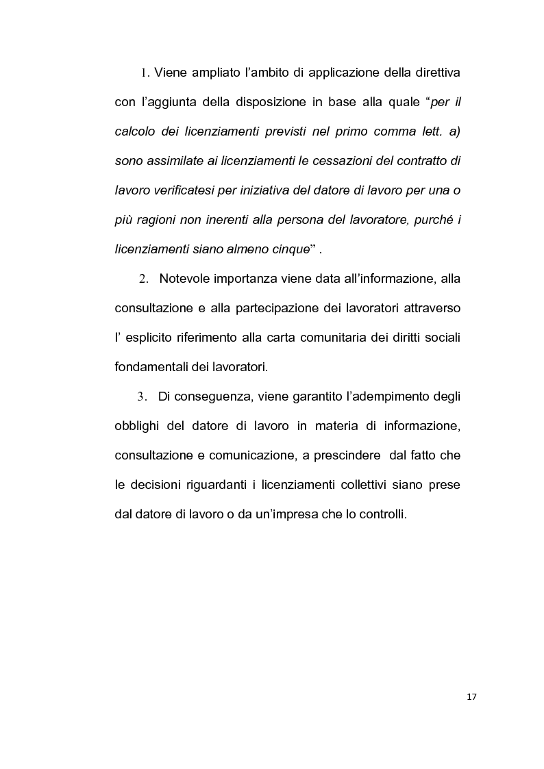 Anteprima della tesi: Licenziamento collettivo per riduzione del personale, Pagina 13