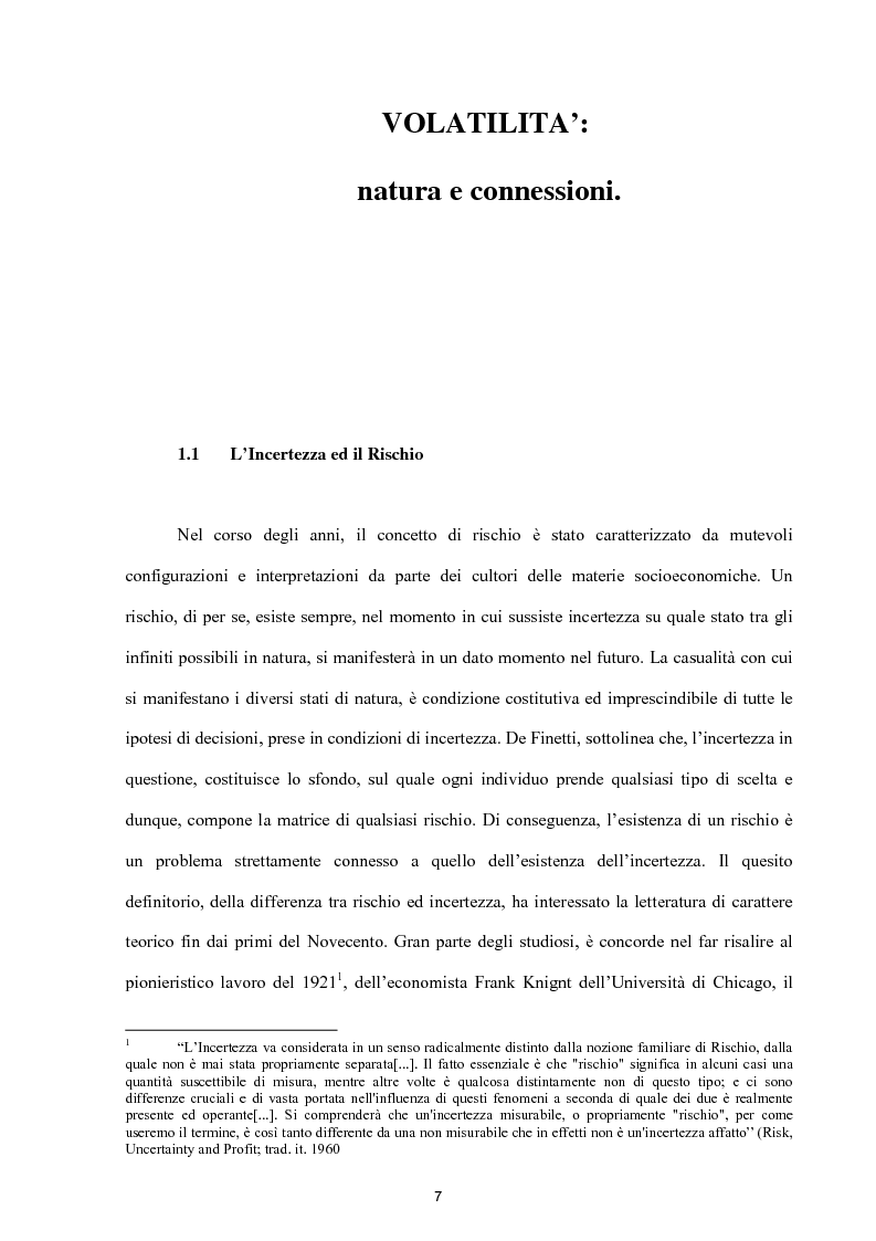 Anteprima della tesi: Modelli per lo studio della volatilità: analisi e applicazioni, Pagina 7