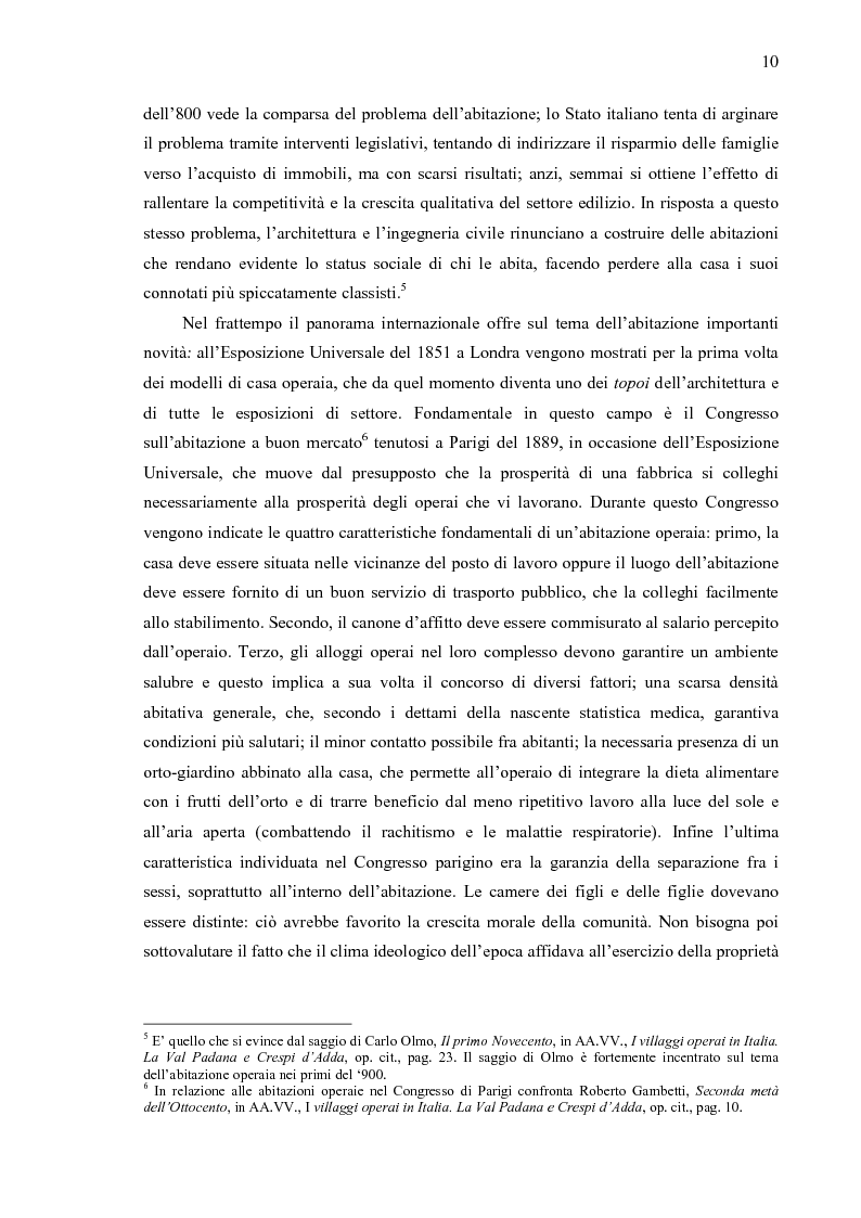 Anteprima della tesi: Crespi d'Adda. Il villaggio operaio come dispositivo disciplinare (1878-1920), Pagina 7