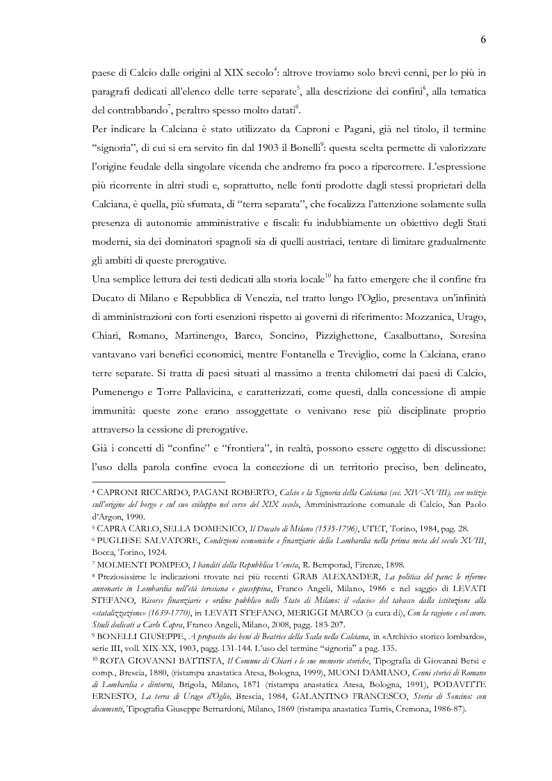 Anteprima della tesi: Una terra separata ai confini del Ducato. Privilegi ed esenzioni della Calciana nel XVIII secolo, Pagina 3
