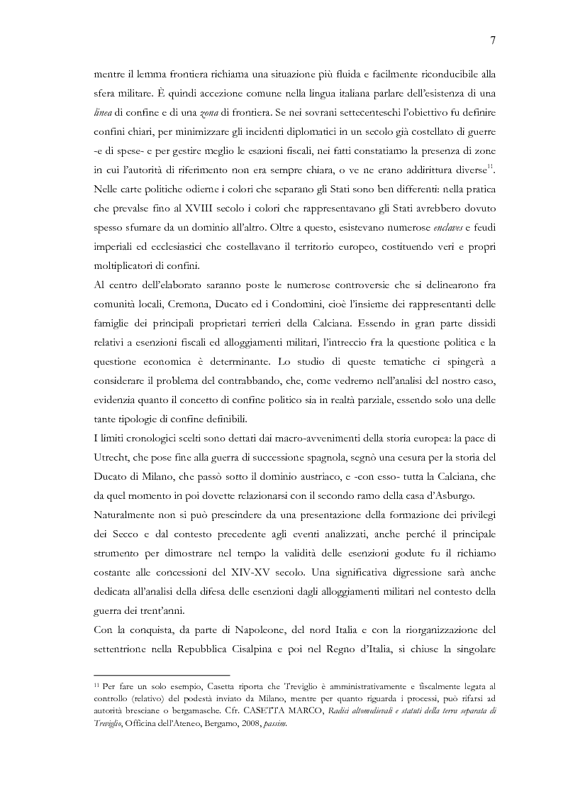 Anteprima della tesi: Una terra separata ai confini del Ducato. Privilegi ed esenzioni della Calciana nel XVIII secolo, Pagina 4